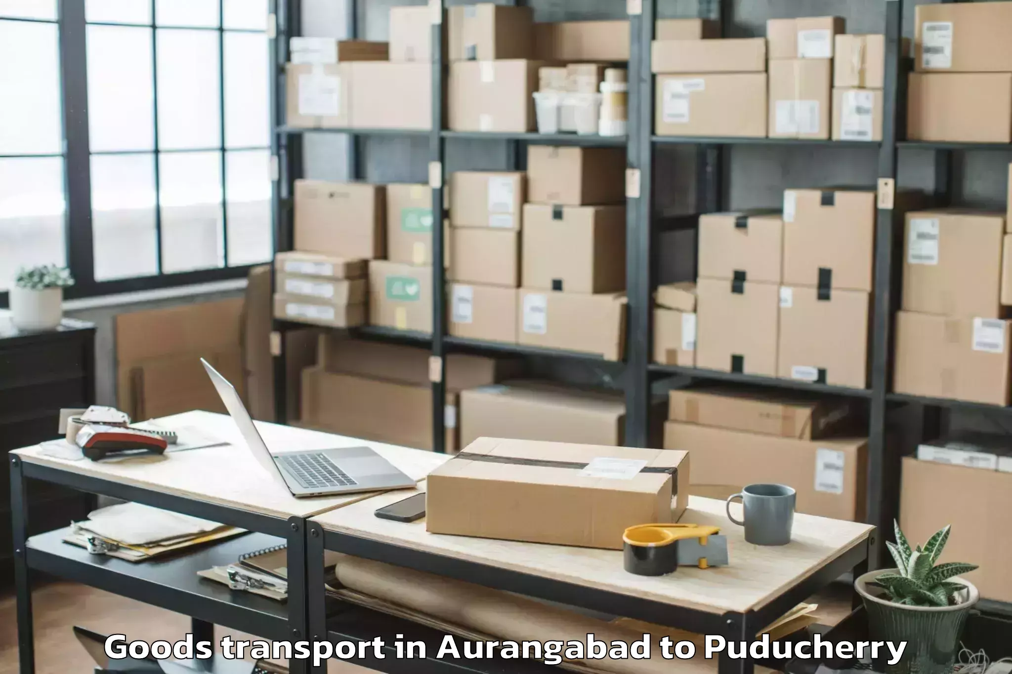 Easy Aurangabad to Villianur Goods Transport Booking